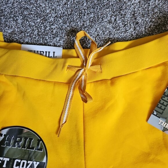 NWT Thrill Soft & Cozy Fleece Collection Womens 2X Yellow Jogger Sweatpants - Picture 4 of 6